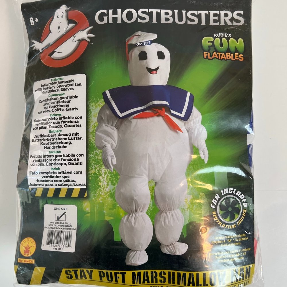 Youth Child's Inflatable Ghostbuster Stay Puft Marshmallow Costume